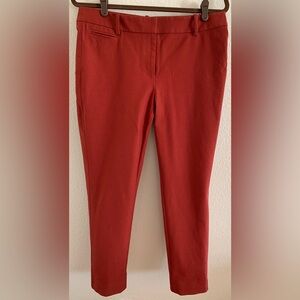 White House Black Market cinnamon red rust slim ankle pant size 8R